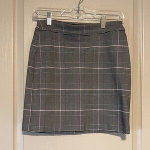 Mack + Liam Classic Plaid Short Skirt in Black, White, Pink Stripes Size XS